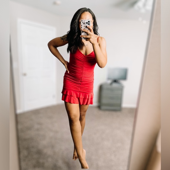 Y2K *BCBGMAXAZRIA flirty red dress! - Picture 7 of 11